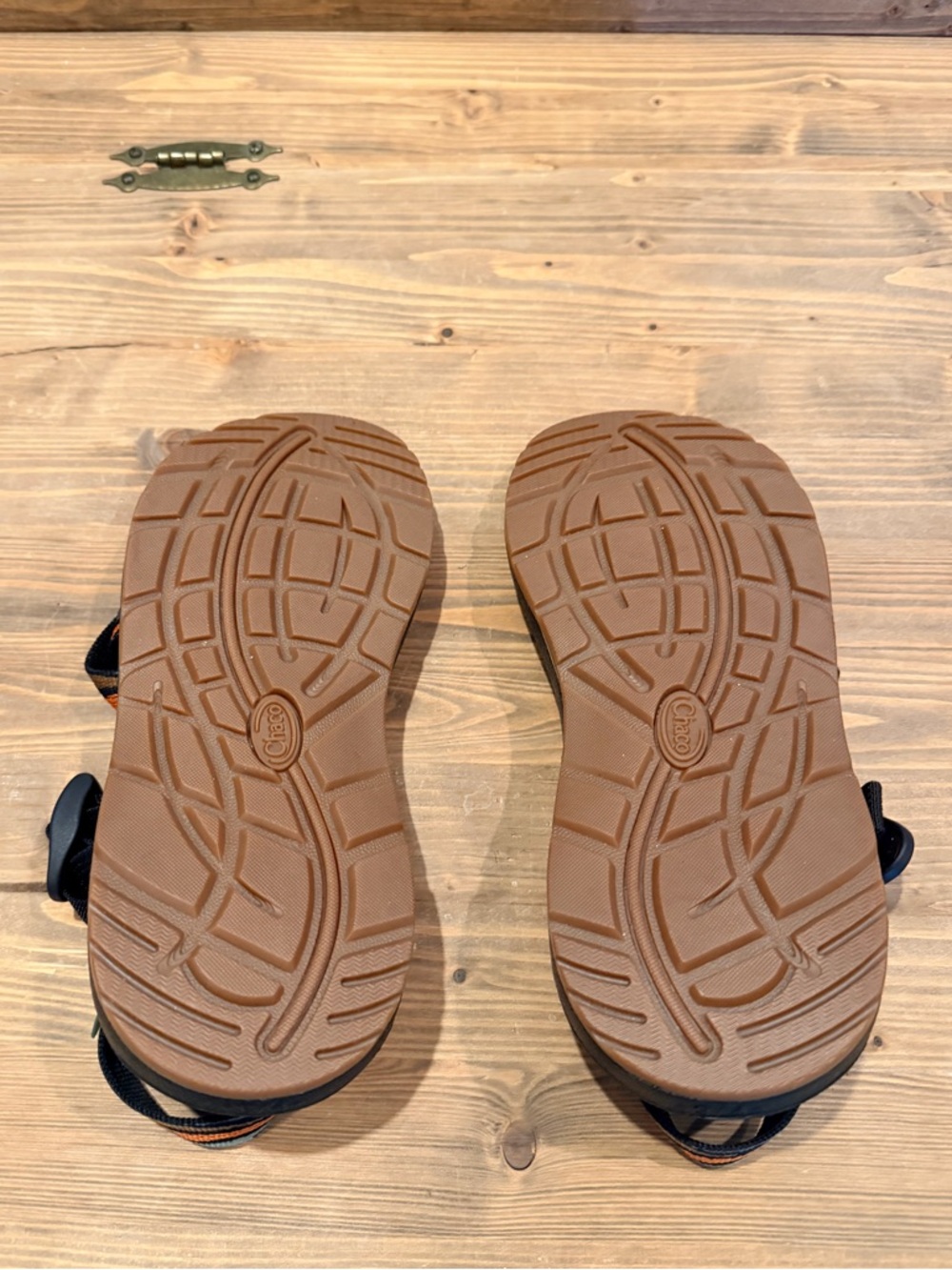 Chaco Women's Sandals - Black with Orange and Green Straps - Picture 9 of 12